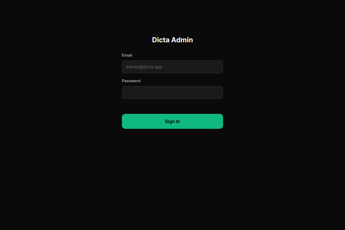 Admin dashboard — pestaña Vocabulary